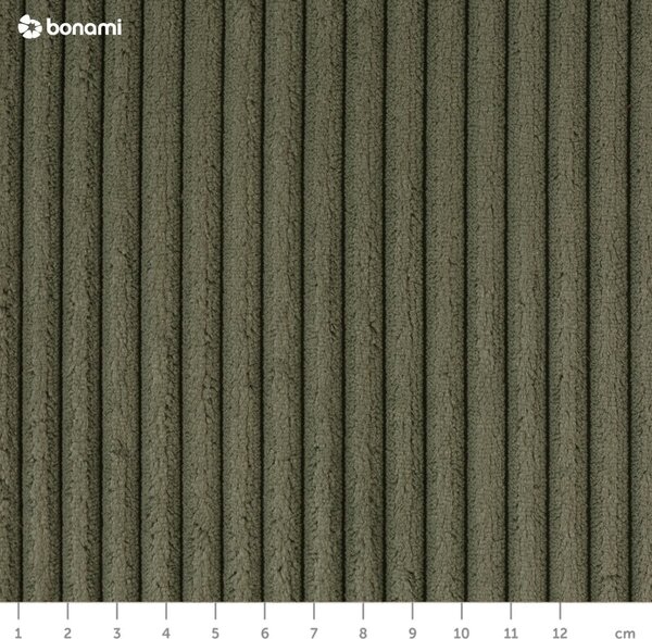 Canapea verde extensibilă cu tapițerie din catifea reiată 218 cm Tori – Bonami Selection