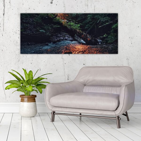 Tablou cu râu montan (120x50 cm)