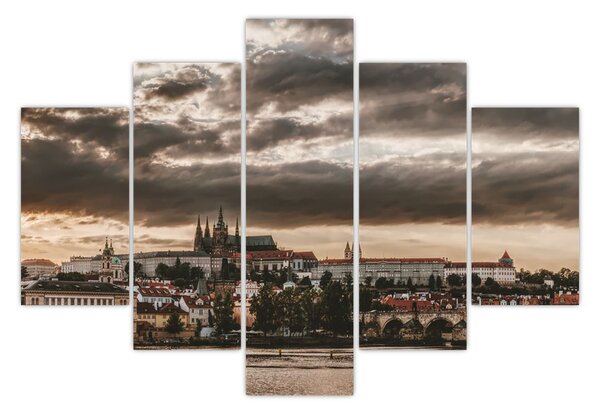Tablou Castelului Praga în amurg (150x105 cm)