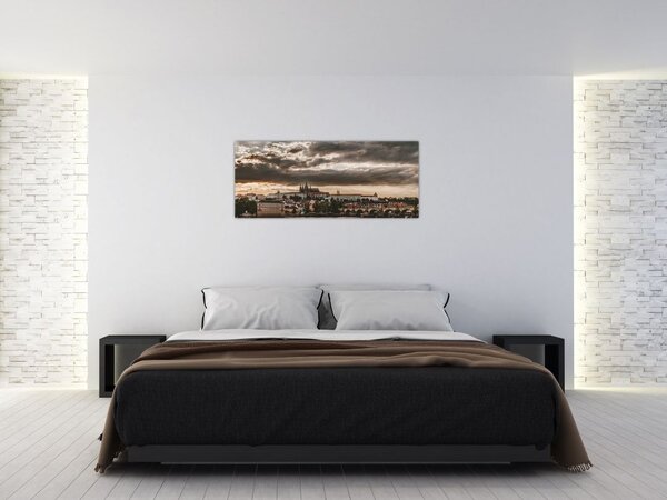 Tablou Castelului Praga în amurg (120x50 cm)