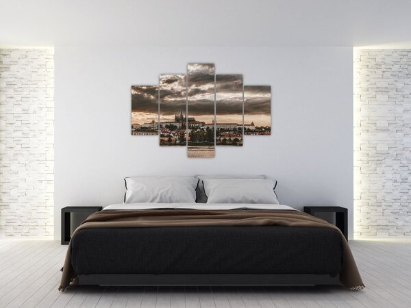 Tablou Castelului Praga în amurg (150x105 cm)