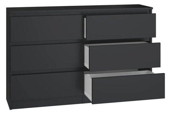 Comodă Comfivo Structor V, Negru, PAL laminat, 77x120x30cm, 35 kg
