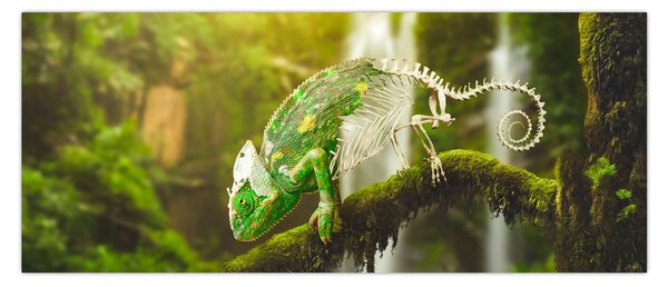 Tablou cu șopârlă (120x50 cm)