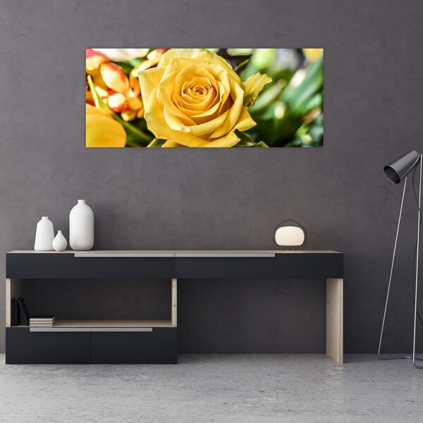 Tablou cu trandafir (120x50 cm)