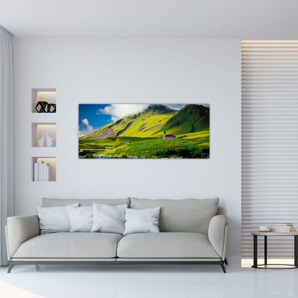 Tablou cu peisaj montan (120x50 cm)
