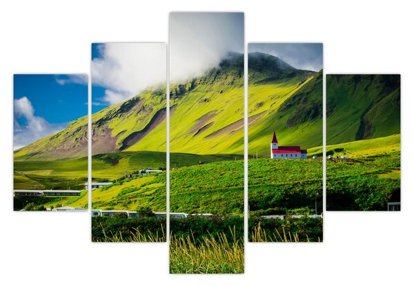 Tablou cu peisaj montan (150x105 cm)