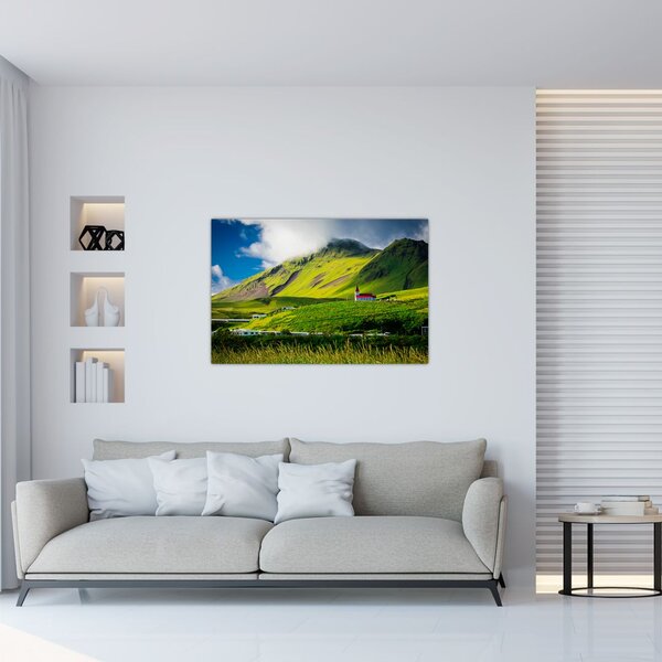 Tablou cu peisaj montan (90x60 cm)