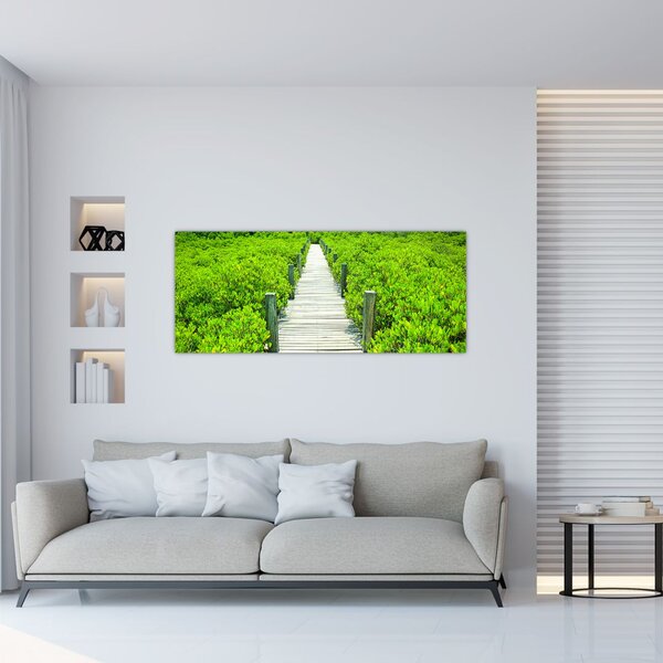 Tablou - poteca din lemn (120x50 cm)