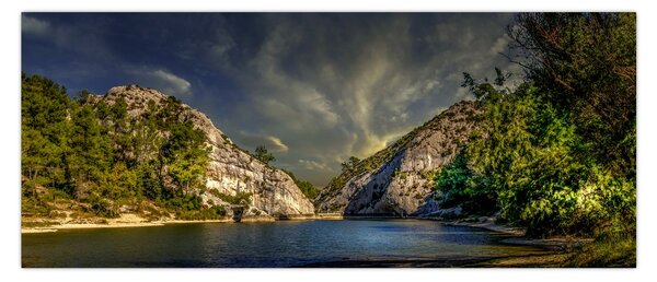 Tablou peisajului cu lac (120x50 cm)