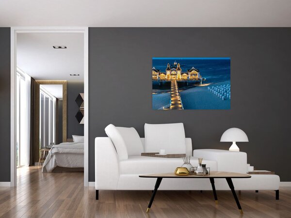 Tablou - hotel pe plajă (90x60 cm)