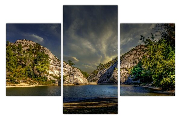 Tablou peisajului cu lac (90x60 cm)