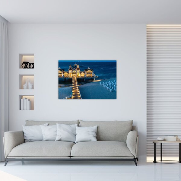 Tablou - hotel pe plajă (90x60 cm)