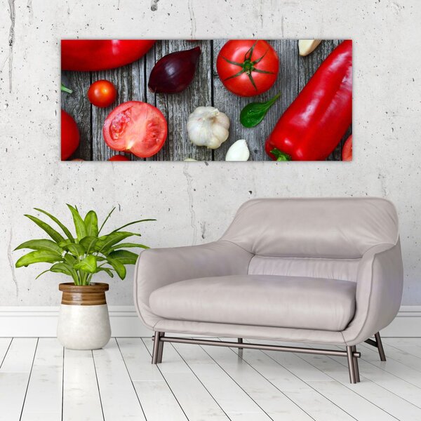 Tablou cu legume (120x50 cm)