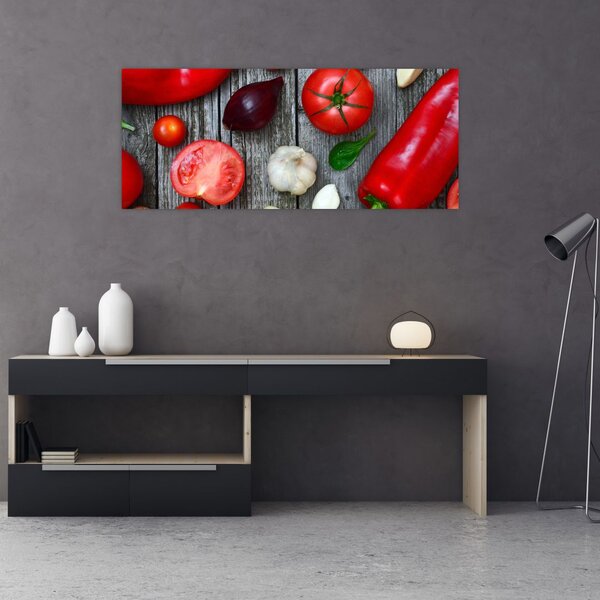 Tablou cu legume (120x50 cm)