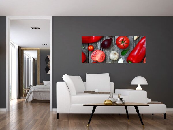 Tablou cu legume (120x50 cm)
