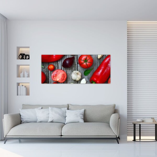Tablou cu legume (120x50 cm)