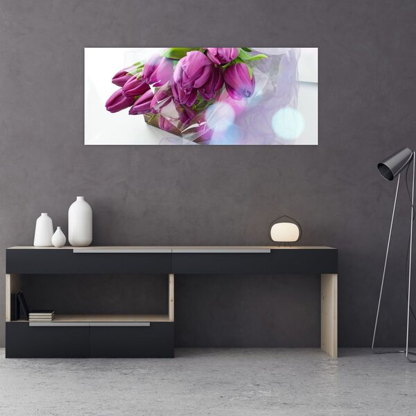 Tablou - buchet de lalele (120x50 cm)