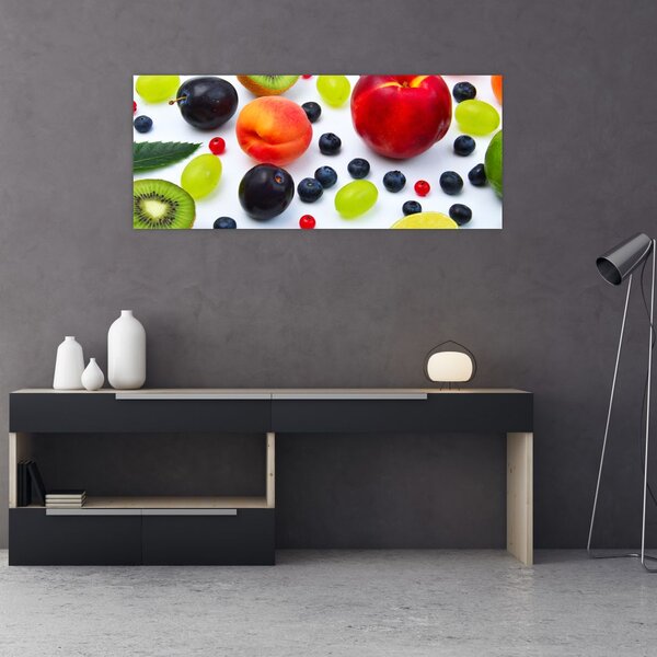 Tablou - fructe cu picături de apă (120x50 cm)