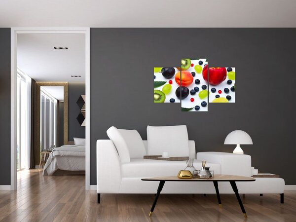 Tablou - fructe cu picături de apă (90x60 cm)