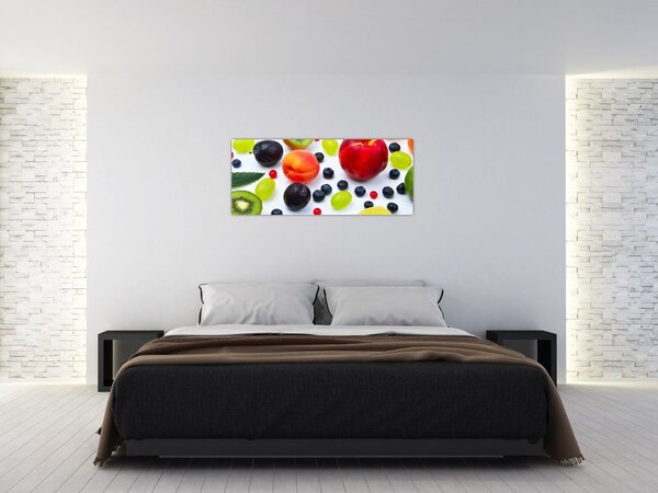 Tablou - fructe cu picături de apă (120x50 cm)