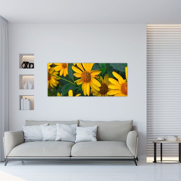Tablou cu flori galbene (120x50 cm)