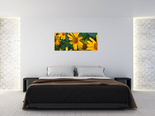 Tablou cu flori galbene (120x50 cm)