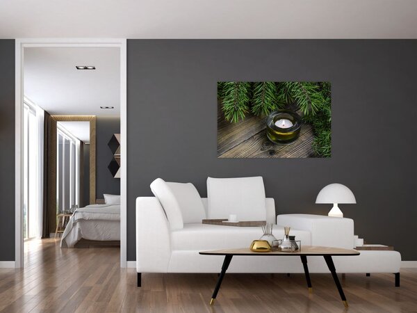 Tablou - lumânare de Crăciun (90x60 cm)