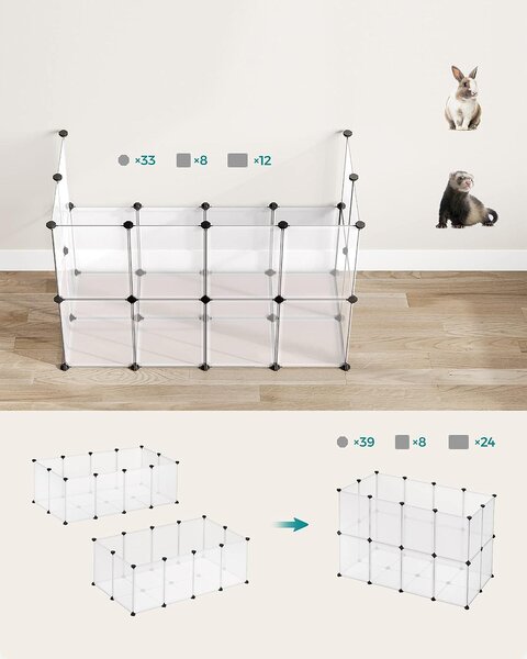 Incinta pentru animale mici NIBBLES, transparenta