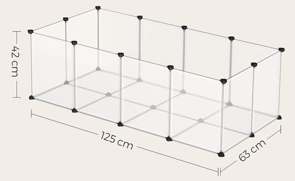 Incinta pentru animale mici NIBBLES, transparenta