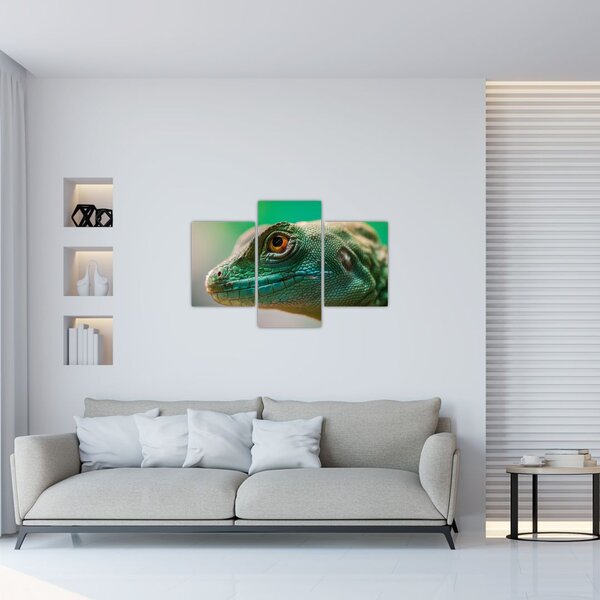 Tablou detailat cu o șopârlă (90x60 cm)