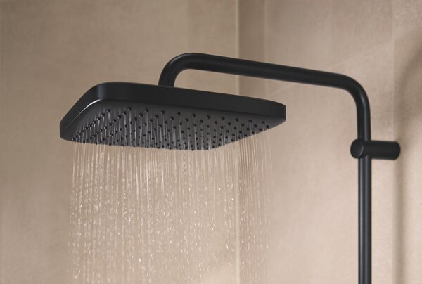 Grohe Vitalio Comfort set de duș perete cu termostat cu duș de ploaie negru 266962431