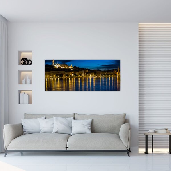 Tablou orașului nocturn (120x50 cm)