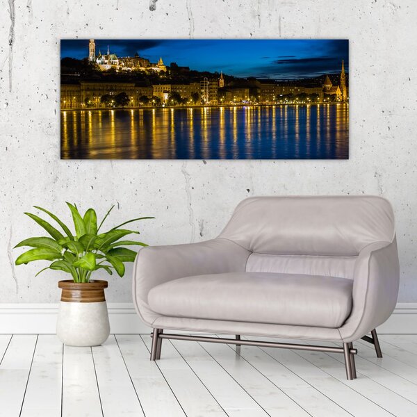 Tablou orașului nocturn (120x50 cm)