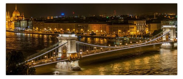 Tablou orașului nocturn (120x50 cm)
