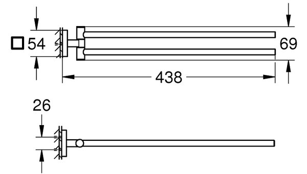 Grohe Start Cube suport prosop crom 40976000