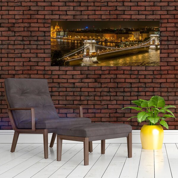Tablou orașului nocturn (120x50 cm)