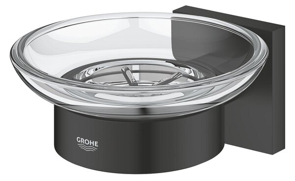 Grohe Start Cube săpunieră perete negru-transparent 410962430