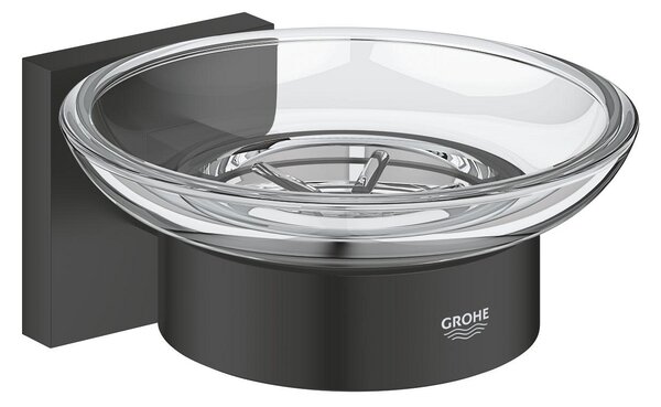 Grohe Start Cube săpunieră perete negru-transparent 410962430