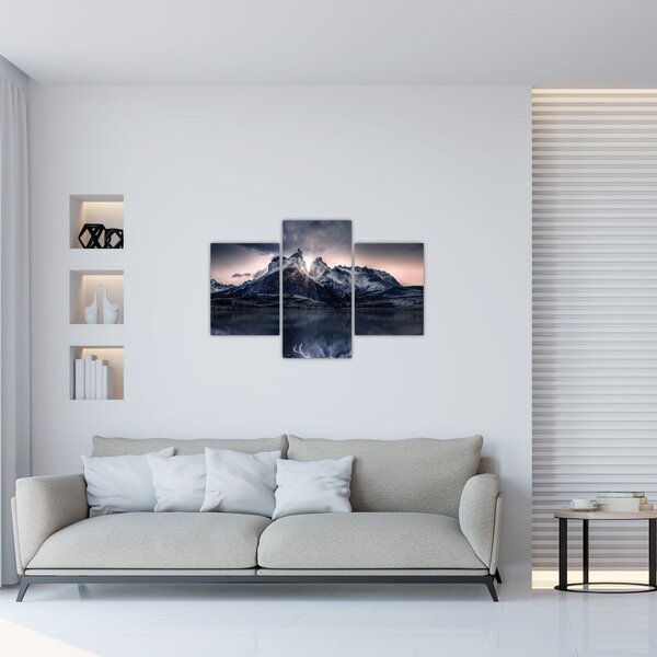Tablou lacul cu munte (90x60 cm)