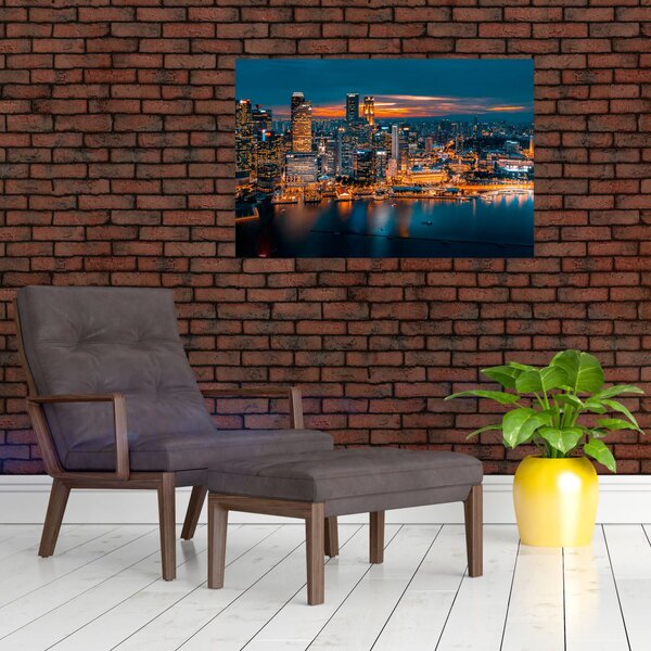 Tablou cu orașul nocturn (90x60 cm)
