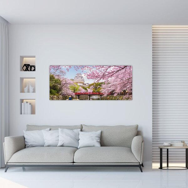 Tablou cu cireș japonez (120x50 cm)