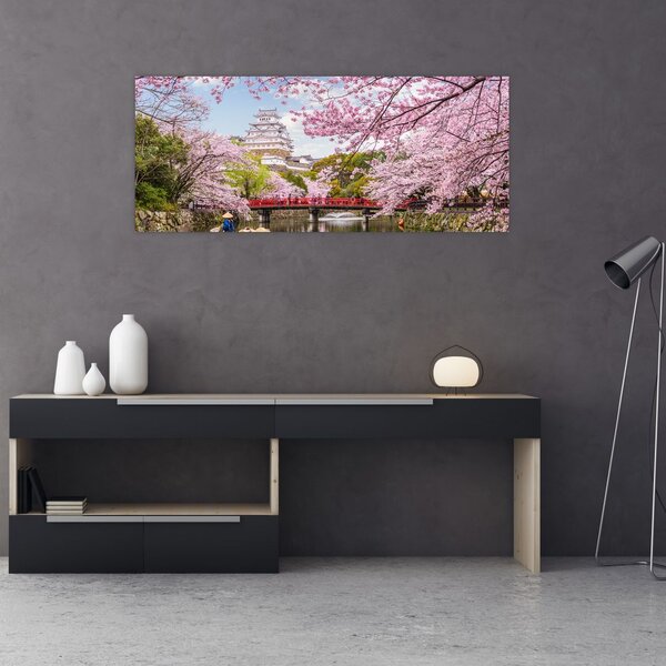 Tablou cu cireș japonez (120x50 cm)