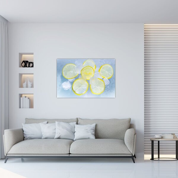 Tablou cu lămâie în gheață (90x60 cm)