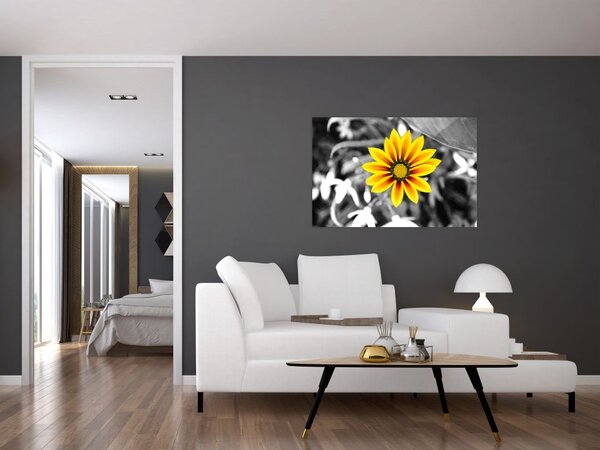 Tablou cu floare galbenă (90x60 cm)