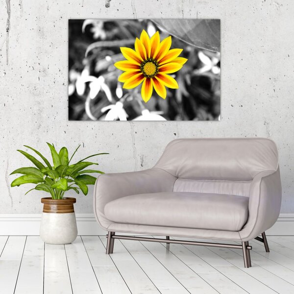 Tablou cu floare galbenă (90x60 cm)