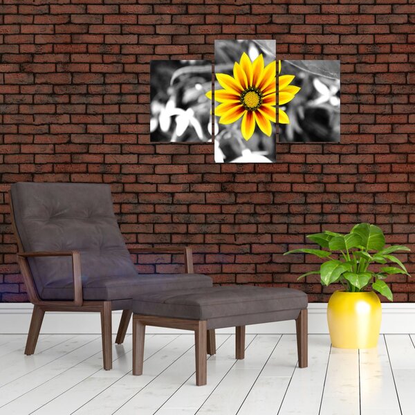 Tablou cu floare galbenă (90x60 cm)