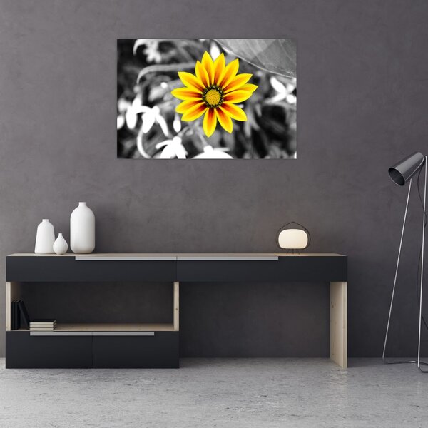 Tablou cu floare galbenă (90x60 cm)
