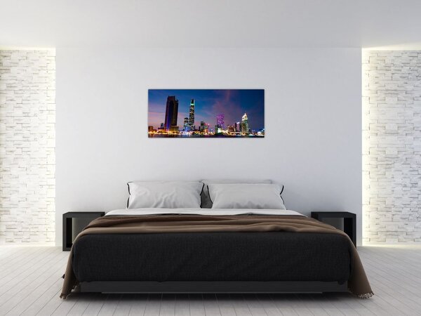 Tablou orașului nocturn (120x50 cm)