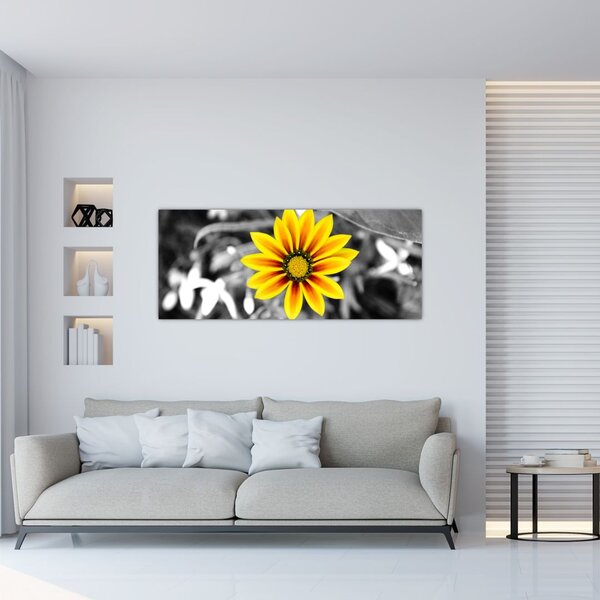 Tablou cu floare galbenă (120x50 cm)