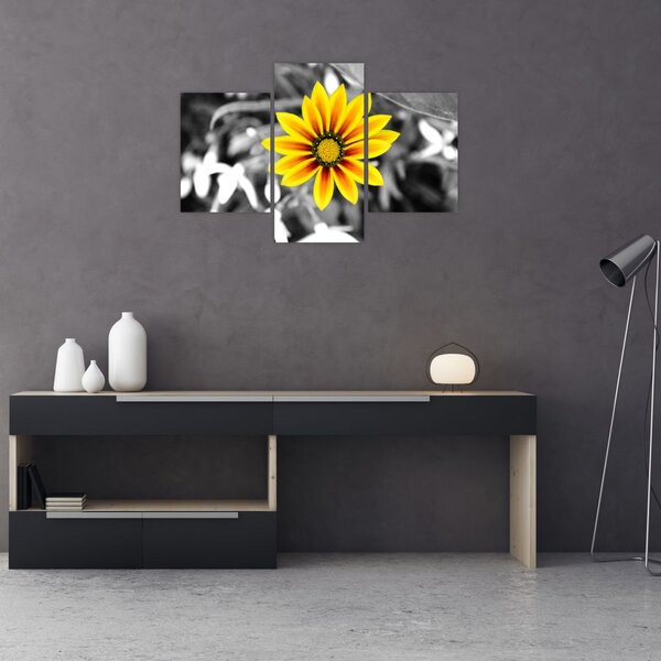 Tablou cu floare galbenă (90x60 cm)